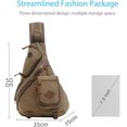 thumbnail image 4 of Greenunisex Bolso de Pecho Bolso de Lona Bolso de Hombro Hombres Satchel Sling Bolso Bandolera Bolso de Hombro para Gimnasio al Aire Libre Viajes Camping Ciclismo Negocios, 4 of 5