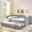 Black-Style B, variant on Twin to King Size Daybed with Trundle, Gingham Upholstered Day Bed Frame with Side Storage Pocket and Wave Backrest, Sofa Bed Frame for Bedroom, No Box Spring Needed