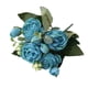 thumbnail image 5 of Naiovety Ramo de flores artificiales de peonía de seda rosa de 30cm, 5 cabezas grandes y 4 brotes, flores falsas baratas para decoración de boda en Flores artificiales azul Naiovety HA6434-06B, 5 of 6