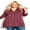 Magenta Plum, variant on Avenue Women's Plus Size Ellis Plain V-Neck 3/4 Sleeve Tunic Top