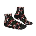 thumbnail image 3 of Bingfone Red Mushrooms Design Patterned Men'S Women'S Casual Cotton Socks, 3 of 9