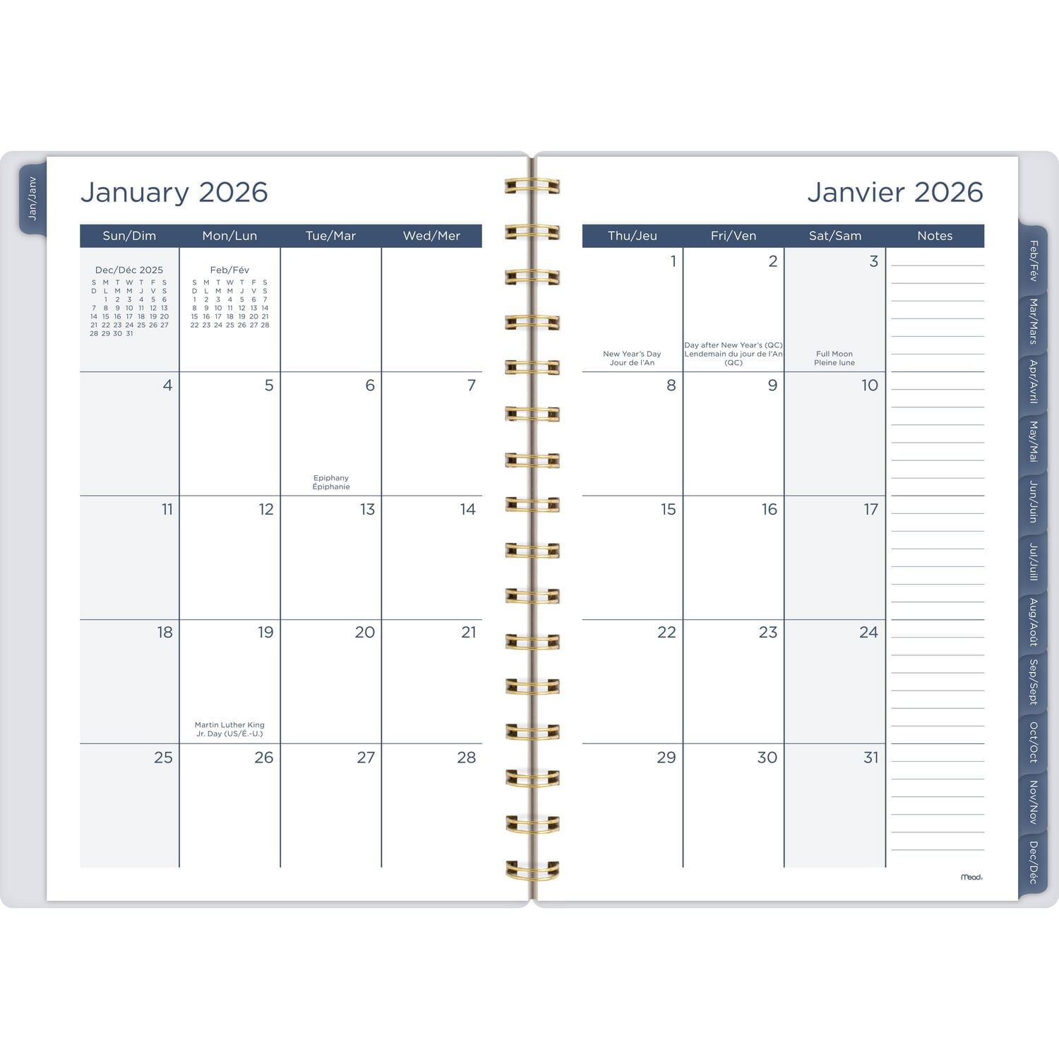 2026 Mead® Retro Blue Small Weekly Planner, Planner