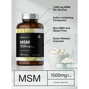 MSM Capsules 1500mg | 240 Count | Non-GMO, Gluten Free Supplement | Berkshire Labs | by Horbäach