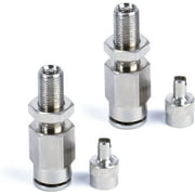 DOT Inflation Valve (For 1/4" Air Line) PTC Style, Nickel Plated (2 pcs) DOT Approved