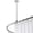 Chrome Plated, variant on 6' Corner Shower Curtain Rod, 90 Degree L Shaped Shower Curtain Rod Aluminum Finish