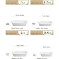 thumbnail image 2 of MALACASA Casserole Dishes for Oven, Porcelain Baking Dishes, Ceramic Bakeware Sets of 4, Rectangular Lasagna Pans Deep with Handles for Baking Cake Kitchen, White (9.4"/11.1"/12.2"/14.7"), Series, 2 of 8