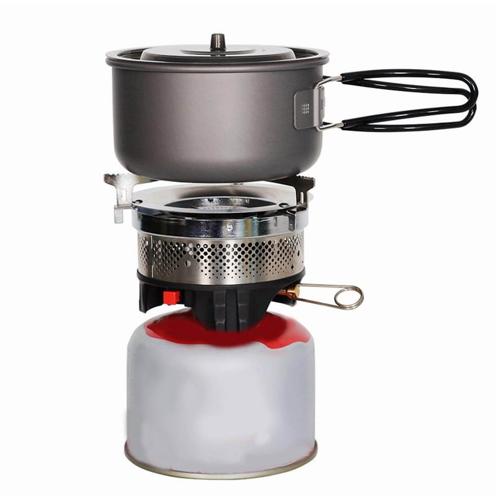 Camping Cookware Set with Windproof Outdoor Stove Light Weight Camping Pot Kit for Outdoor Cooking Hiking Backpacking