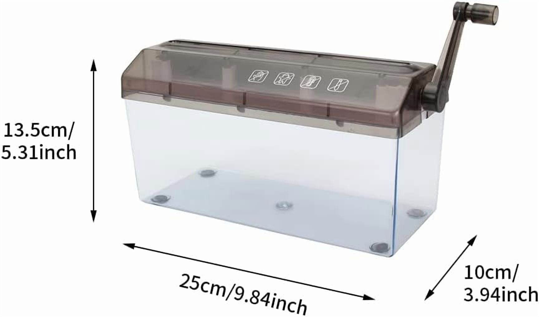 Mini Hand Shredder, Portable Hand Shredder A4 Paper Shredder Manual Paper Shredder Mini Paper Cutting Machine Office School Home Desktop Stationery(Black)