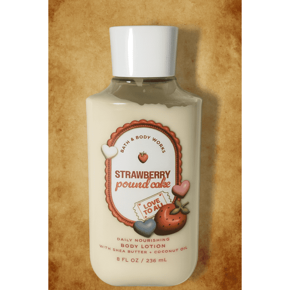 Bath & Body Work Body Lotion Strawberry Pound Cake 8 oz