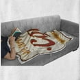 thumbnail image 6 of Retro Soft Flannel Fleece Blanket, Tin Rusty Faded Fresh Brewed Coffee Print from Old Days Fifties Style Art Work, Cozy Plush for Indoor and Outdoor Use, 70" x 90", Cream Red Orange, by Ambesonne, 6 of 6
