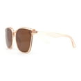 thumbnail image 3 of Womens Inset Lens Horn Rim Retro Plastic Chic Sunglasses Peach - Brown, 3 of 4