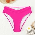 thumbnail image 7 of Staron Women's Bikini Swim Bottoms Solid Color Ruffle Swim Shorts Casual Pool Beach Swimsuit, Hot Pink M, 7 of 7