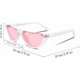 thumbnail image 4 of Ubiuo Retro Clout Goggles Cat Eye Half Frame Kurt Cobain Sunglasses B2282, 4 of 4