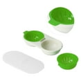 thumbnail image 2 of Cocedor de huevos para microondas de polipropileno de grado alimenticio con cesta de drenaje extraíble para huevos cocidos en microondas, color verde, 2 of 14