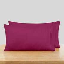 Nestl Pillow cases Premier 1800, Luxury Soft Microfiber Pillow Case Sleep Covers, Queen Standard Size (20"x 30"), Pillow Case Set of 2 Pieces, Magenta Pink