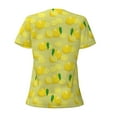 thumbnail image 4 of Naloa Bright Lemons Print T-Shirts Short Sleeve V Neck Tees for Women Fashion Tops Trendy Lightweight Soft Casual Summer Outfits Clothes, 4 of 5