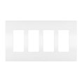 thumbnail image 1 of Legrand radiant Screwless Wall Plates for Decorator Rocker Outlets 4Gang White RWP264WCC6, 1 of 5