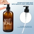 thumbnail image 5 of 2 Pack Glass Soap Dispenser, Bathroom Hand Soap Dispensers with Stainless Steel Pump, 17 Fl Oz Kitchen Hand and Dish Soap Dispenser Set, Modern Vintage Liquid Brown Soap Dispensers Bottle, 5 of 11