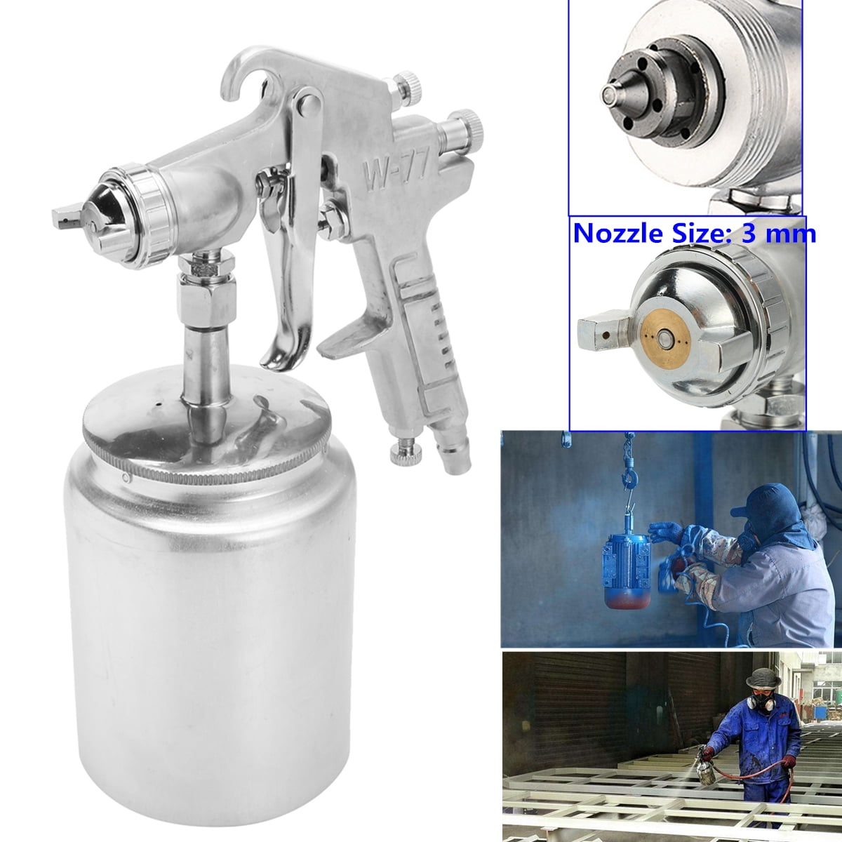 Pro Heavy Duty 3.0mm Painting Spray Gun Nozzle Suction Feed Paint Air Sprayer Walmart Canada