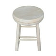 thumbnail image 3 of International Concepts Wood 30" Scooped Seat Swivel Bar Height Stool - Unfinished, 3 of 5