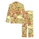 thumbnail image 4 of Conjunto de pijama largo para mujer con estampado de pizza de fondo, 4 of 4