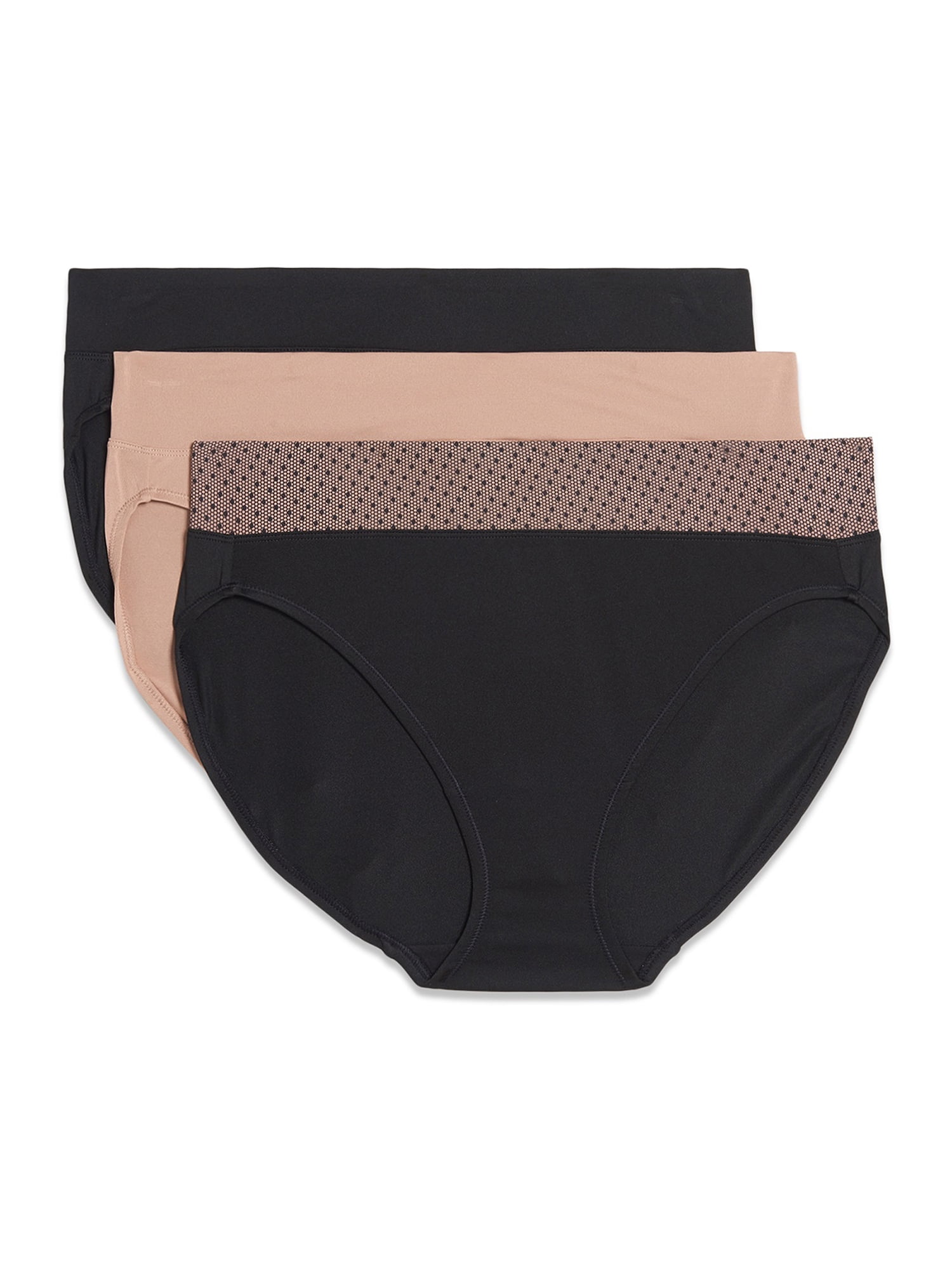 Photo 1 of Blissful Benefits by Warner's Women's No Muffin Top Tailored Hi-Cut Panties, 3-Pack