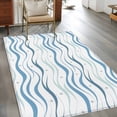 thumbnail image 3 of Blue Stripes Area Rug 3x5 Washable Rug Non Slip Modern Gradient Abstract Ocean Waves Lines Large Area Rug Indoor Floor Carpet for Entryway Bedroom Kitchen Living Room Home Office Dining Room Nursery, 3 of 8