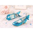 thumbnail image 4 of Kids Leather Shoes For Girls Princess Glitter Children High Heel Girls Shoes Butterfly 3D332, 4 of 5