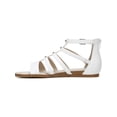 thumbnail image 3 of LIFE STRIDE Womens White Buckle Accent Studded Rally Round Toe Zip-Up Gladiator Sandals Shoes 8 M, 3 of 3