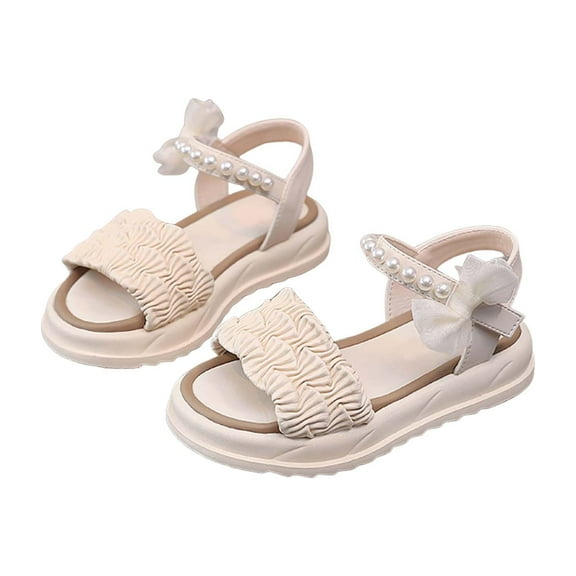Girl Shoes Toddler Summer Sandals Girls Sandals For Everyday Wear Party Performance Soft Straps Adjustable Hook Loop Closure Comfortable Sole Durable Toddler Kids Footwear