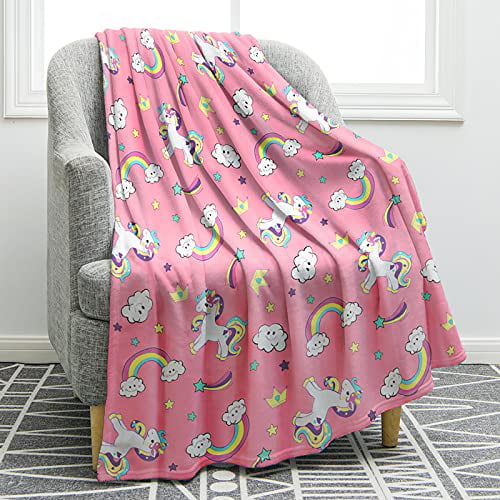 Jekeno Flamingo Blanket Throw Print Cozy Lightweight Durable Bed Couch Blanket for Kids Adults Gift 50x60