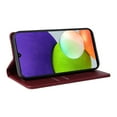 thumbnail image 3 of Decase Samsung Galaxy A22 5G Wallet Case, Premium Leather Kickstand Durable Magnetic Clase Folio with Credit Card Holder Slots Shockproof Cover For Samsung Galaxy A22 5G, Winered, 3 of 10