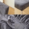 thumbnail image 4 of Funda de silla de poliéster lavable para sillas de comedor, oficina y restaurante, elástica, resistente a las manchas, en gris, beige, verde, café, 1 pieza, 4 of 7