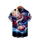 thumbnail image 4 of Mens Manga Corta Botón Abajo Camisas Casual Moda Turndown Cuello Blusa de Impresión, Poliéster para el Uso Diario de Verano, 4 of 9