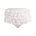 thumbnail image 5 of DHFJKG Women's Lace Trim Shorts Summer Layered Ruffle Trim Bloomers Shorts Cute Mini Pumpkin Pants Solid Color Low Rise Versatile Bottoms, 5 of 5