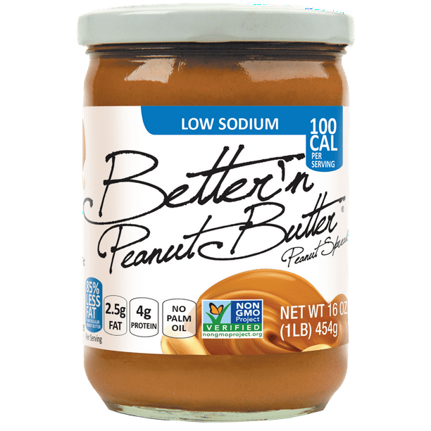 Low Fat Low Sodium Peanut Butter Better'n Peanut Butter Natural Low Sodium Peanut Spread, 16 oz