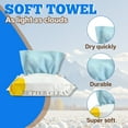 thumbnail image 3 of AUQ 20Pcs Microfiber Face Towels,Ultra-Fine Microfiber Face Towel,Strong Absorbent Surface Wash Clothes,Blue,8.66*8.66*0.39in, 3 of 7