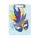 thumbnail image 1 of Blue Feather Mask Feliz Carnaval de Venecia Portapapeles Carpeta de escritura Placa de soporte A4, 1 of 4