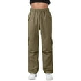 thumbnail image 6 of Women's Cargo Pants - UPF 50+ Sun Protection Quick Dry Trousers, 4 Pockets for Outdoor & Travel Army Green XL, 6 of 8