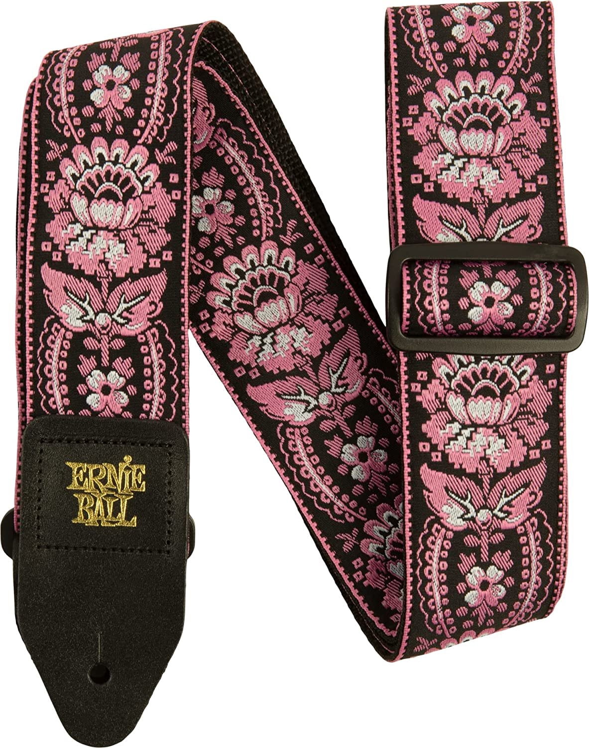 Ernie Ball Classic Jacquard Guitar Strap/Bass Strap - Black Heart
