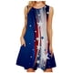 thumbnail image 1 of Vestido estampado sin mangas del día de la independencia de playa casual de verano para mujer Fridja  hjkh4501, 1 of 5
