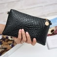 thumbnail image 4 of Yesbay Women Crocodile Pattern Zipper Crossbody Shoulder Bag Phone Holder,Black, 4 of 8