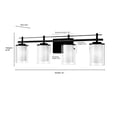 thumbnail image 5 of Millennium Lighting  Huderson 4 Light Metal Bathroom Vanity Fixture in Multiple Finishes Matte Black Black Matte, 5 of 5