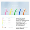thumbnail image 7 of 20Pcs Interdental Brushes L-Shape Orthodontic Dental Teeth Brush Tooth Gap Cleaners Teeth Whitening Toothpick Oral Hygiene Care (0.7mm   Yellow), 7 of 7