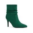 thumbnail image 1 of BLISSFUL STEP Bottines à Talons Aiguilles Pointus pour Femmes Vert 7, 1 of 7