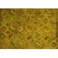 thumbnail image 1 of Ahgly Company Machine Washable Indoor Rectangle Abstract Yellow Contemporary Area Rugs, 7' x 10', 1 of 4