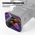 thumbnail image 3 of Hitch Cover Fits For 2-Inch Hitch,Tyrannosaurus Rex Roaring With Lightningrubber Trailer Hitch Cover Tube Plug Insert,Car Exterior Accessories, Receiver Tube Hitch Plug, 3 of 6