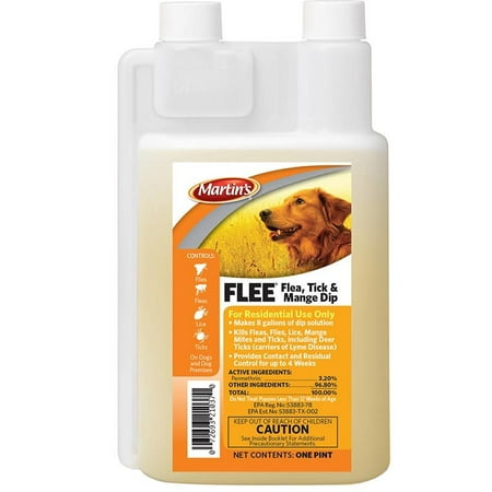 Martin's Mange, Flea & Tick Treatment Dip (Best Rated Flea And Tick Control For Dogs)