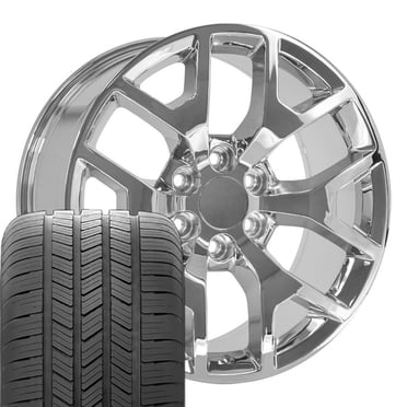 22 inch Polished 5922 Wheels & 285/45R22 Tires Fit GMC Yukon Sierra ...