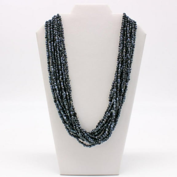 27" Black Glass Bead Necklace (Dozen) - 12 Necklaces/1 Dozen